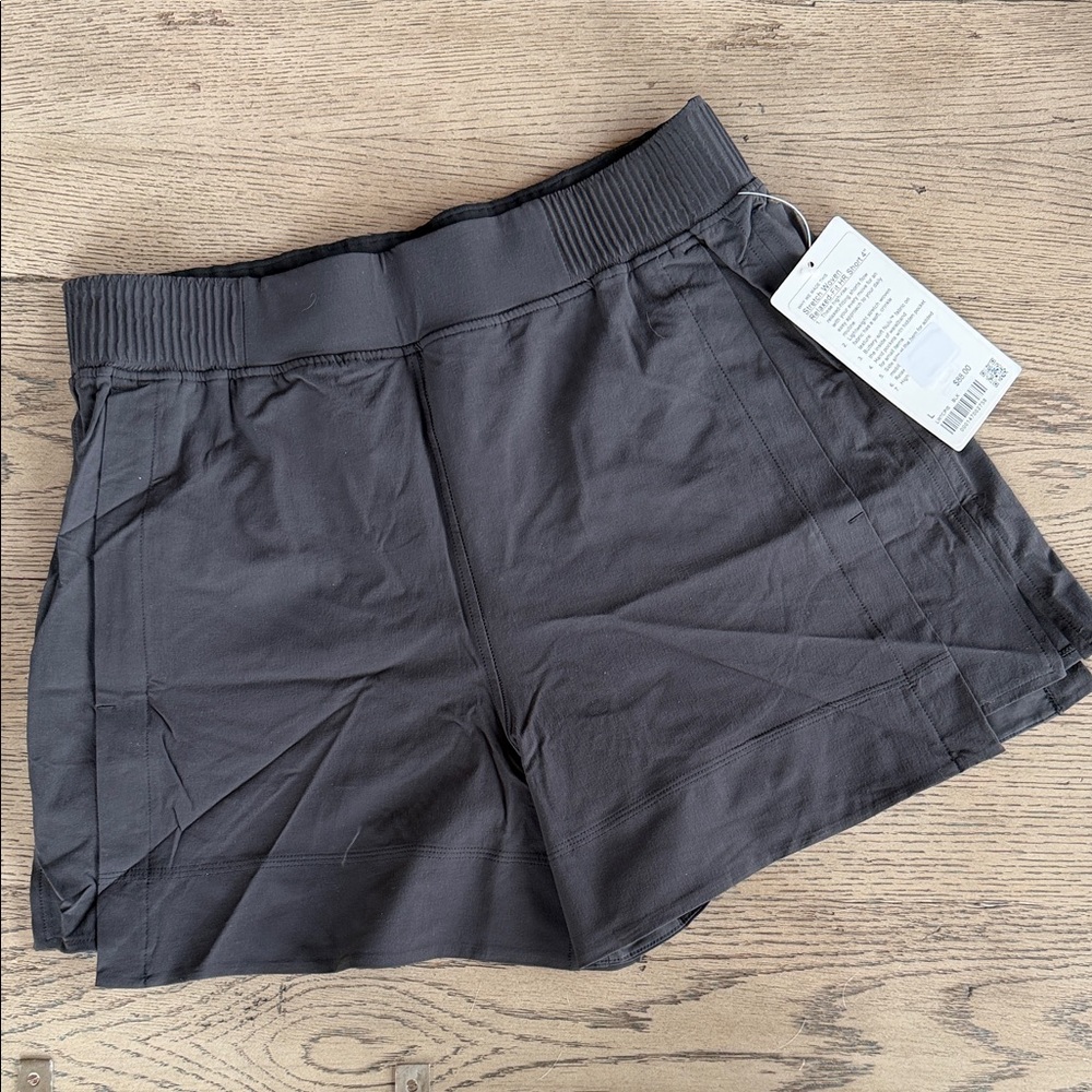 lululemon Black Stretch Woven Relaxed-Fit High-Rise Short 4"